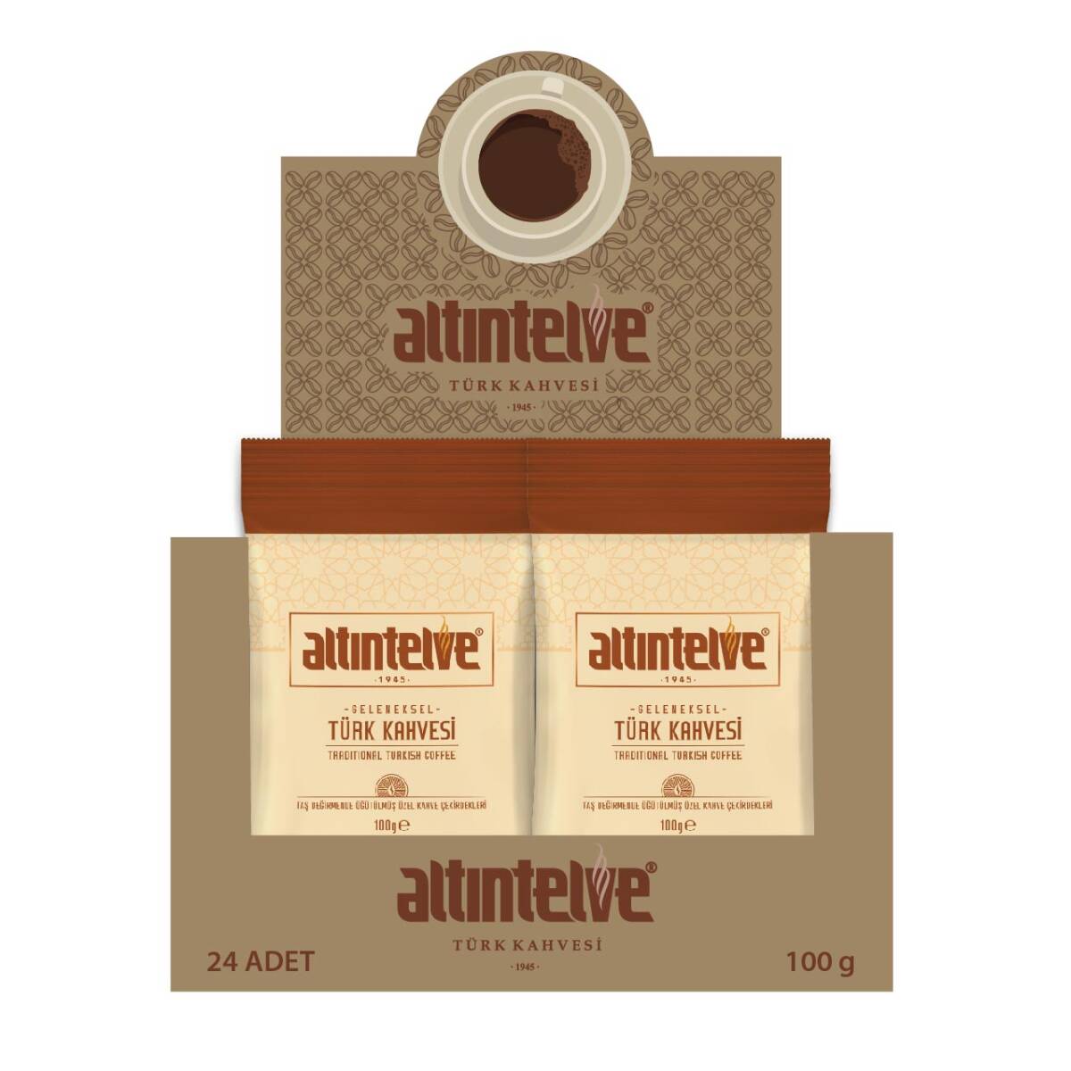 Altıntelve Öğütülmüş Türk Kahvesi 24x100 gr - 1