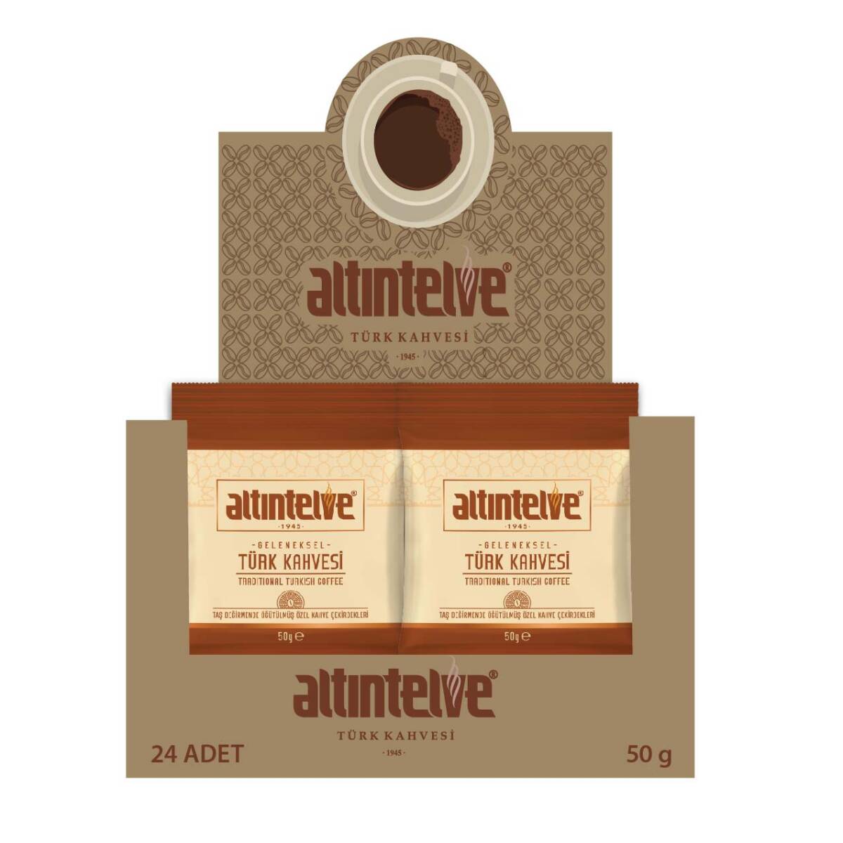 Altıntelve Öğütülmüş Türk Kahvesi 24x50 g - 1