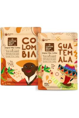 CoffeeBeanBox Guatemala + Colombia İkili Filtre Kahve Seti (80 gr X2 Adet) - 1