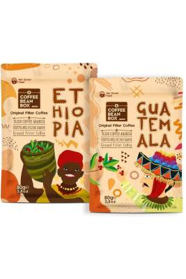 CoffeeBeanBox Guatemala + Ethiopia İkili Filtre Kahve Seti (80 gr X2) - 1