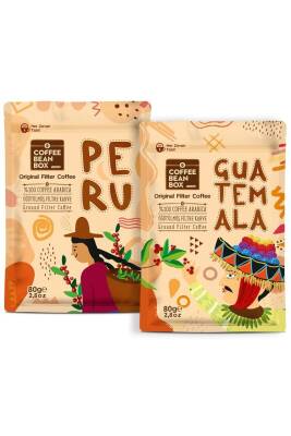 CoffeeBeanBox Peru + Guatemala İkili Filtre Kahve Seti (80 gr X2) - 1