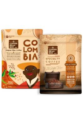 CoffeeBeanBox Selection + Colombia Filtre Kahve Seti 2li (80 grX2) - 1