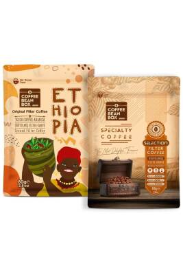 CoffeeBeanBox Selection + Ethiopia Filtre Kahve Seti 2li (80 grX2) - 1