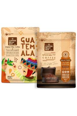 CoffeeBeanBox Selection + Guatemala Filtre Kahve Seti 2li (80 grX2) - 1