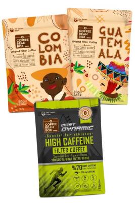 CoffeeBeanBox Yöresel Filtre Kahve Seti Colombia - Guatemala - Most Dynamic (80 gr X 3 Adet) - 1