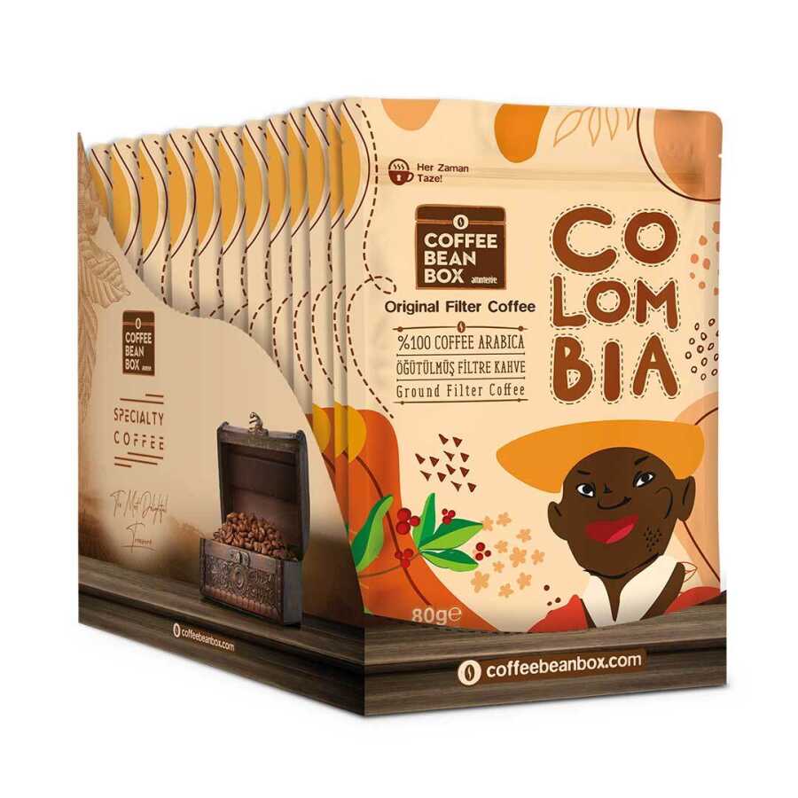 Colombia Filtre Kahve 80 g (10lu Kutu) Toptan Filtre Kahve Coffee Bean