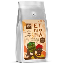 Ethiopia Kavrulmuş Çekirdek Filtre Kahve 5 Kg - Coffee Bean Box Altıntelve