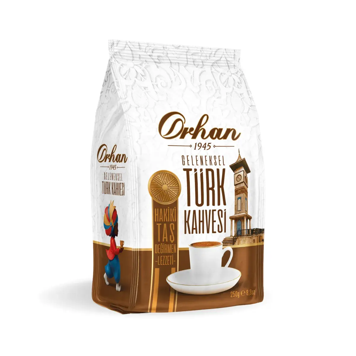 Orhan Türk Kahvesi 250 gr – Taş Değirmen Öğütülmüş Geleneksel Türk Kahvesi