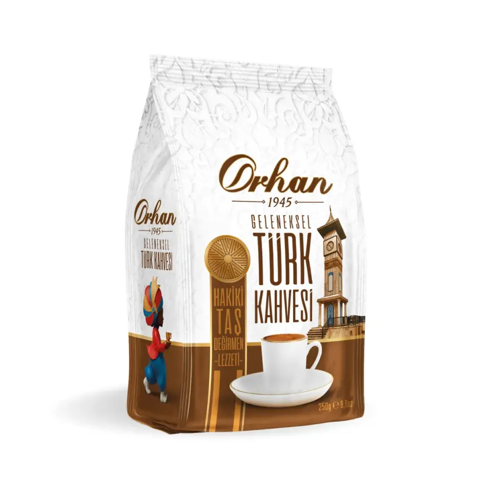 Orhan Türk Kahvesi 250 gr – Taş Değirmen Öğütülmüş Geleneksel Türk Kahvesi