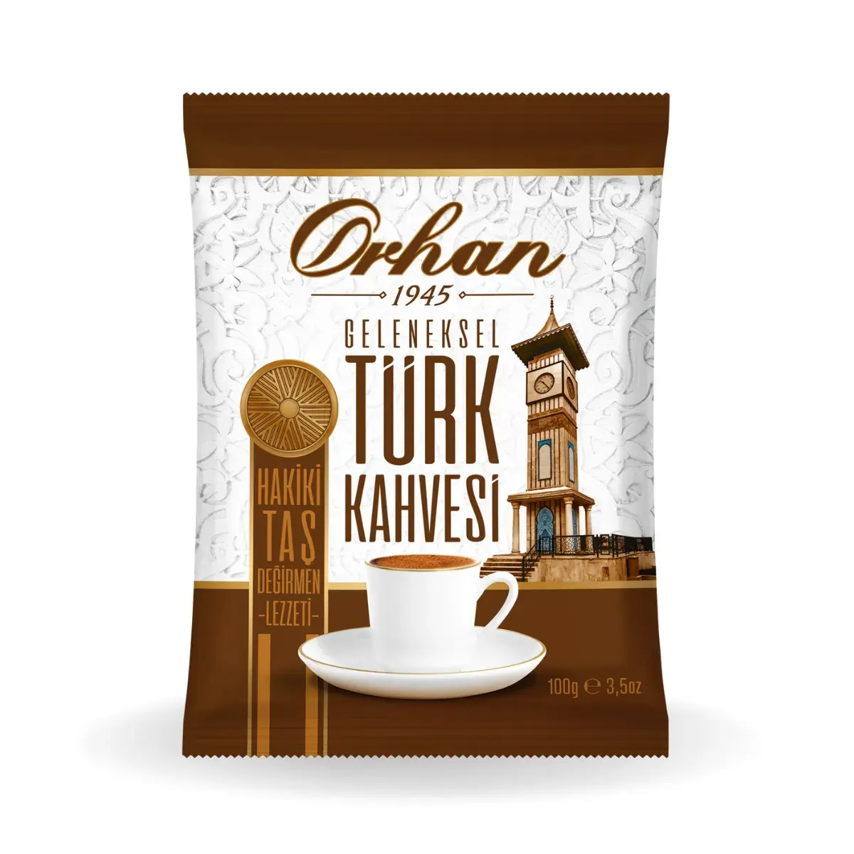Orhan Türk Kahvesi 100 gr – Taş Değirmen Öğütülmüş Geleneksel Türk Kahvesi