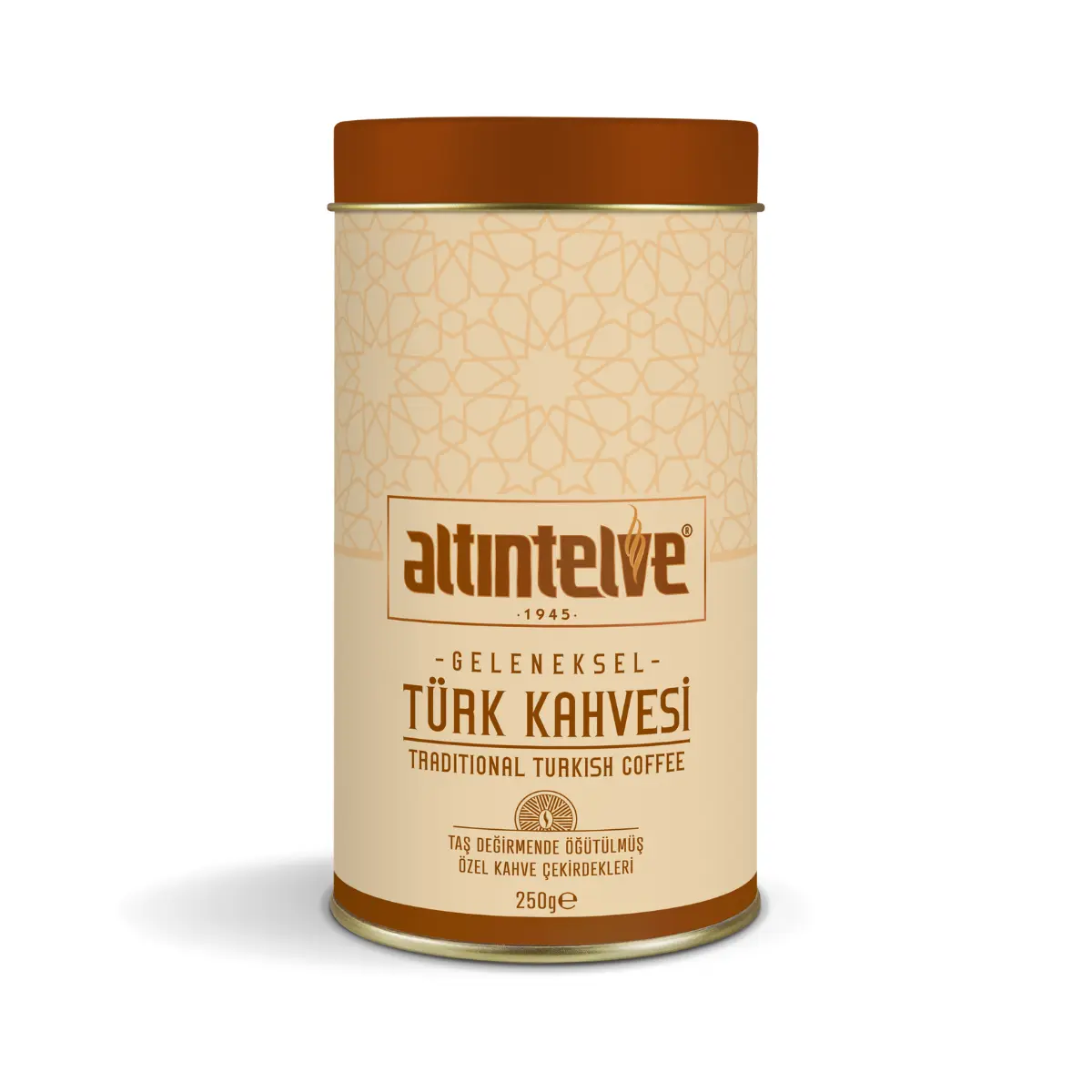 Altıntelve Orta Kavrulmuş Türk Kahvesi 250 gr Teneke – Geleneksel Öğütülmüş Türk Kahvesi