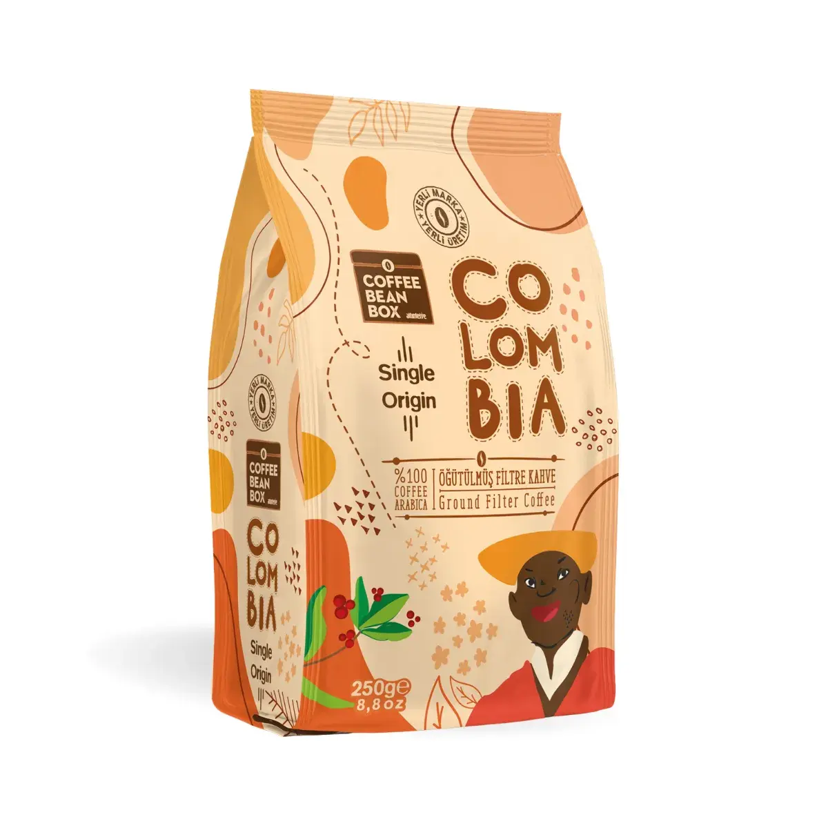 CoffeeBeanBox Colombia Single Origin Öğütülmüş Filtre Kahve 250 gr