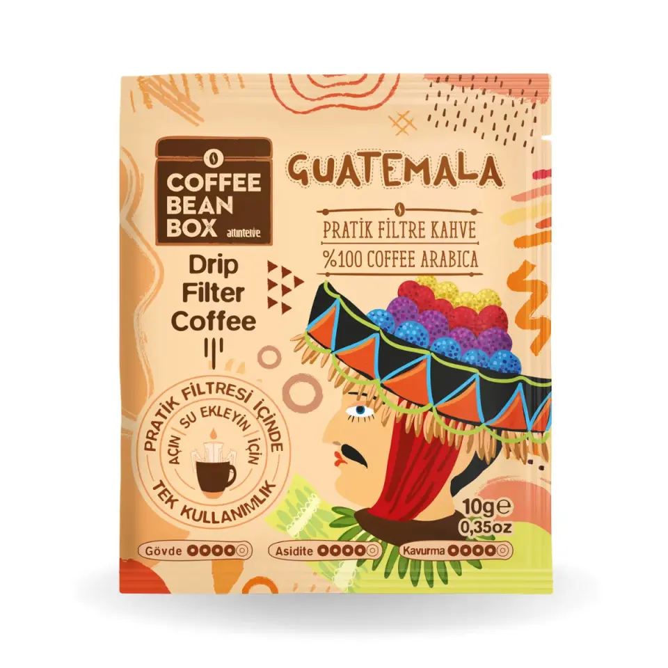 CoffeeBeanBox Guatemala Drip Pratik Filtre Kahve 10'lu