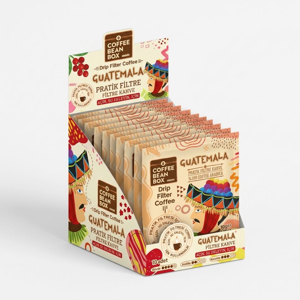CoffeeBeanBox Guatemala Drip Pratik Filtre Kahve 10'lu