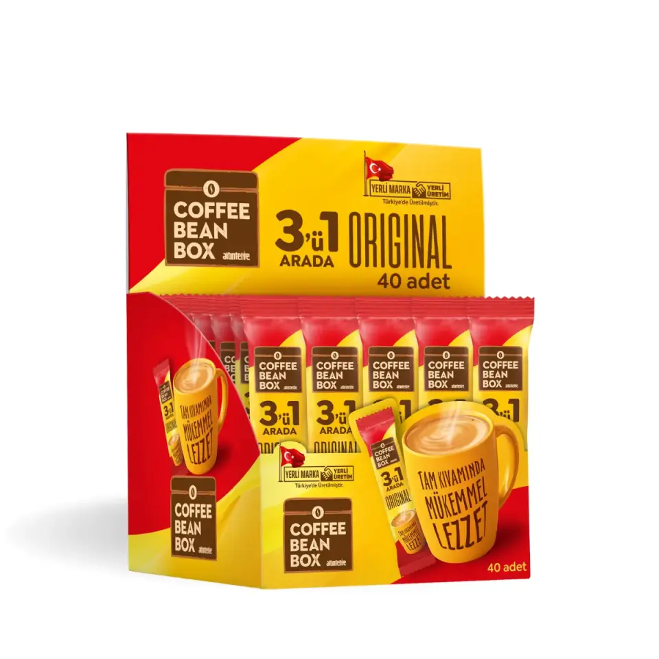 CoffeeBeanBox 3'ü 1 Arada Hazır Kahve Original 40'lı Paket