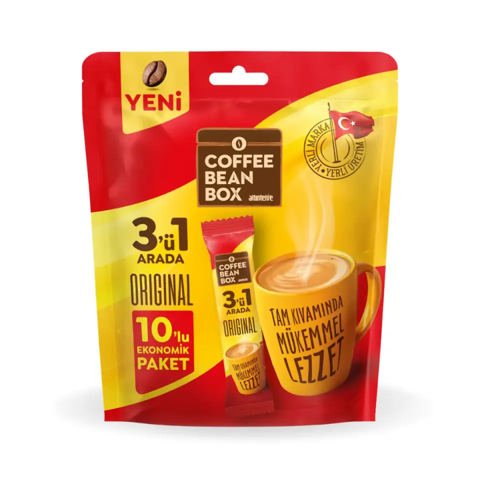 CoffeeBeanBox 3'ü 1 Arada Hazır Kahve Original 10'lu Paket