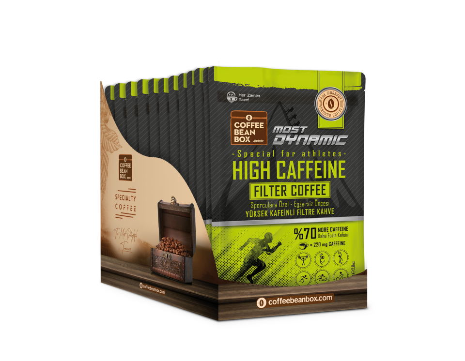 CoffeeBeanBox Most Dynamic Yüksek Kafeinli Filtre Kahve 80 gr (10'lu Kutu)