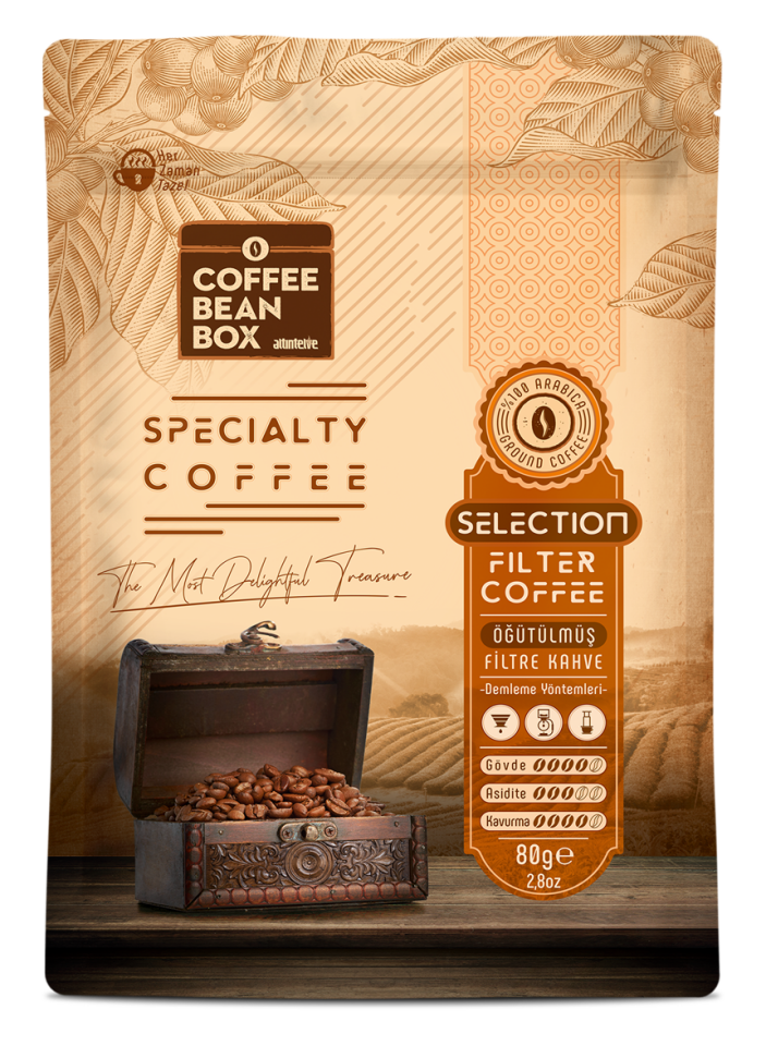 CoffeeBeanBox Selection Öğütülmüş Filtre Kahve 80 gr (10'lu Kutu)