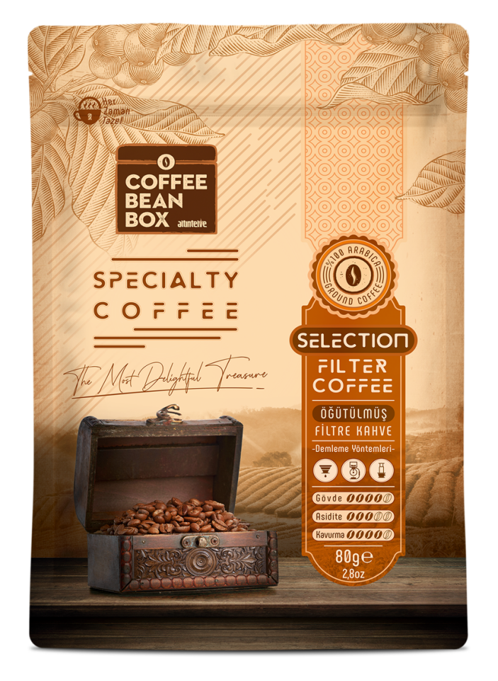 CoffeeBeanBox Selection Öğütülmüş Filtre Kahve 80 gr (10'lu Kutu)