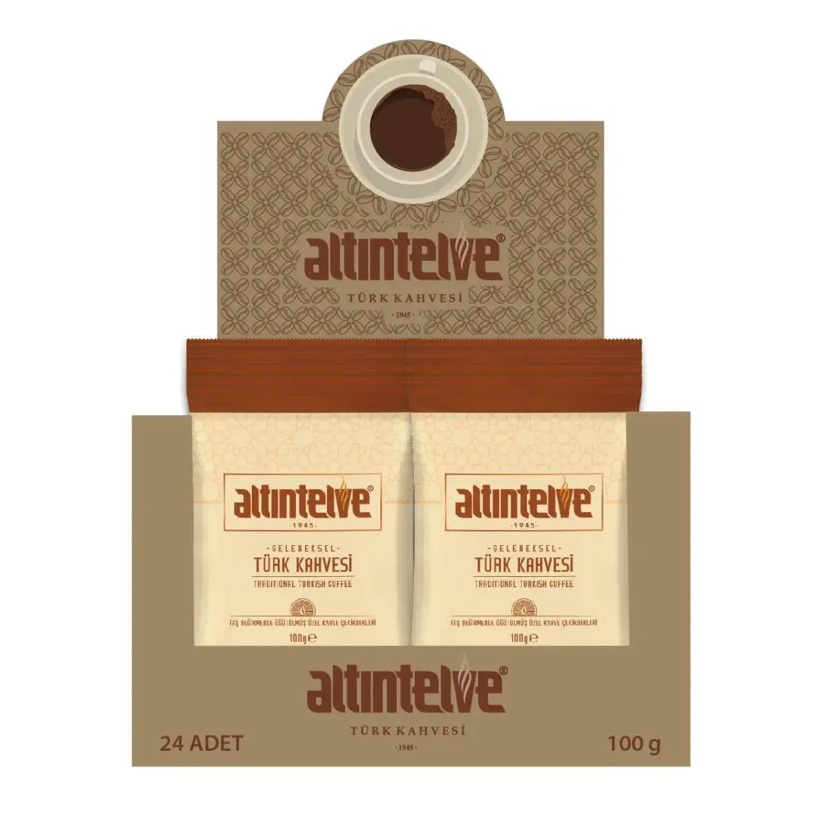 Altıntelve Öğütülmüş Türk Kahvesi 100 gr (24'lü Kutu)