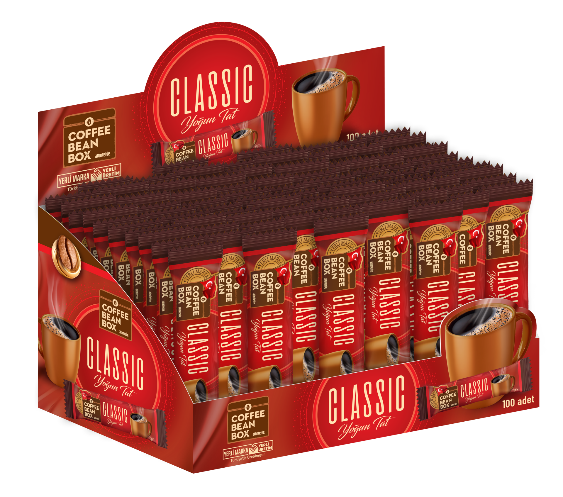 CoffeeBeanBox Classic Granül Kahve 2 gr (100'lü Kutu)