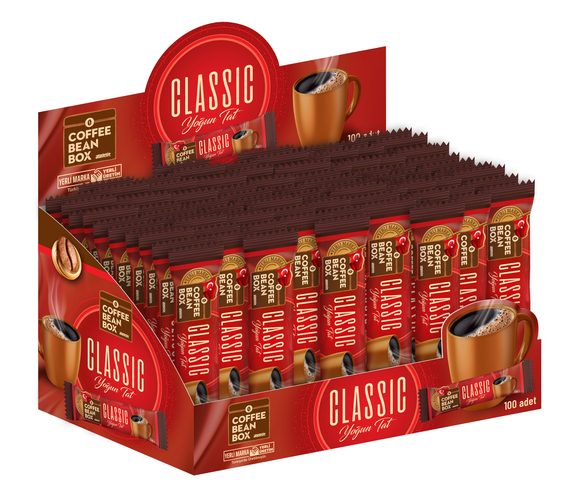 CoffeeBeanBox Classic Granül Kahve 2 gr (100'lü Kutu)