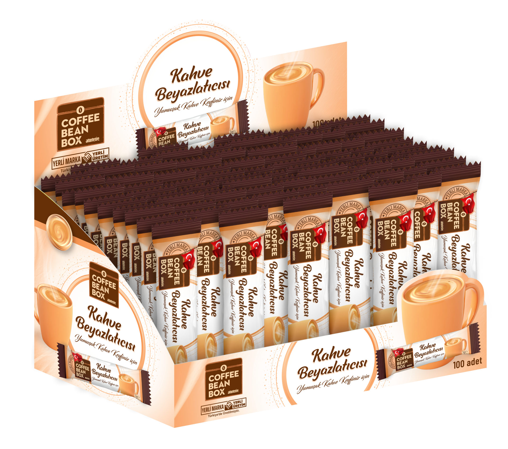 CoffeeBeanBox Kahve Beyazlatıcı 5 gr (100'lü Kutu)