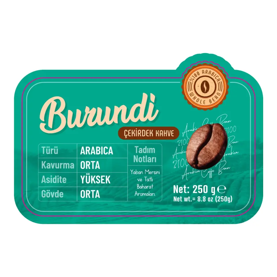 CoffeeBeanBox Burundi Kavrulmuş Çekirdek Kahve 250 gr