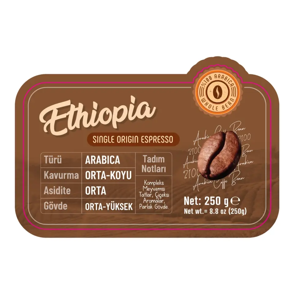 CoffeeBeanBox Ethiopia Single Origin Espresso Çekirdek Kahve 250 gr