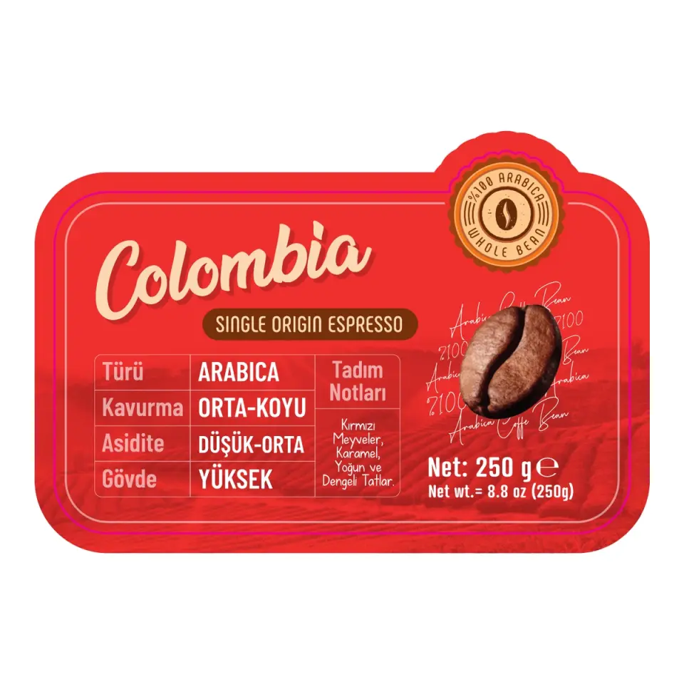 CoffeeBeanBox Colombia Single Origin Espresso Çekirdek Kahve 250 gr