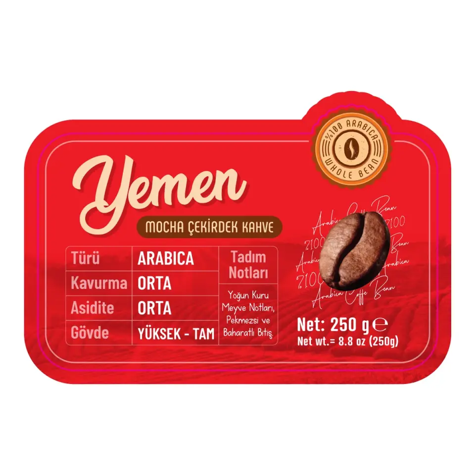 CoffeeBeanBox Yemen Mocha Kavrulmuş Çekirdek Kahve 250 gr