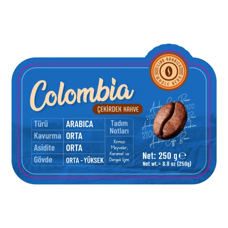 CoffeeBeanBox Colombia Single Origin Kavrulmuş Çekirdek Kahve 250 gr