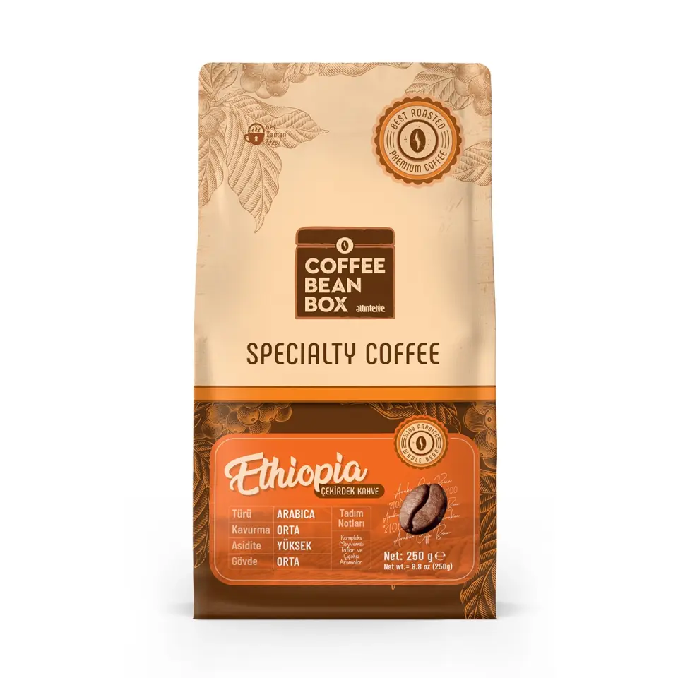 CoffeeBeanBox Ethiopia Single Origin Kavrulmuş Çekirdek Kahve 250 gr