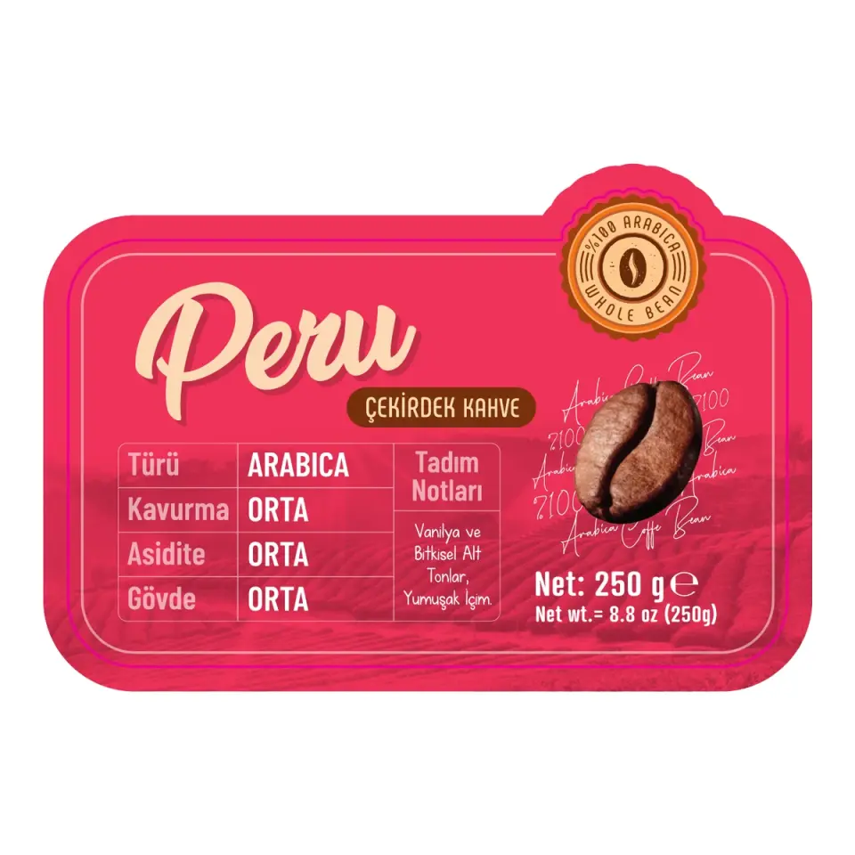 CoffeeBeanBox Peru Single Origin Kavrulmuş Çekirdek Kahve 250 gr