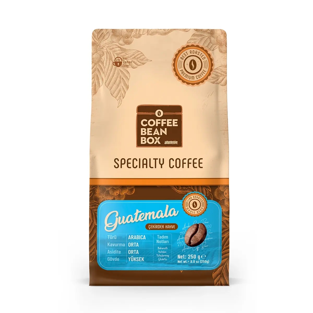CoffeeBeanBox Guatemala Single Origin Kavrulmuş Çekirdek Kahve 250 gr