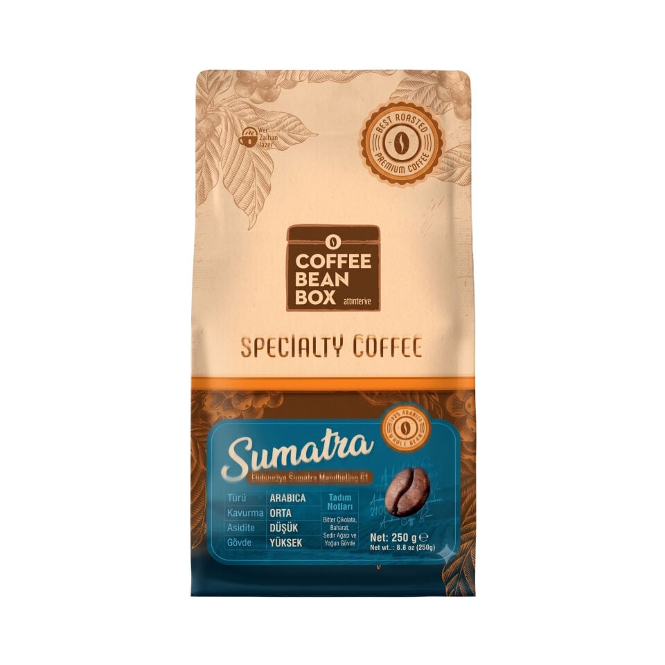 CoffeeBeanBox Endonezya Sumatra Mandheling G1 Kavrulmuş Çekirdek Kahve 250 g