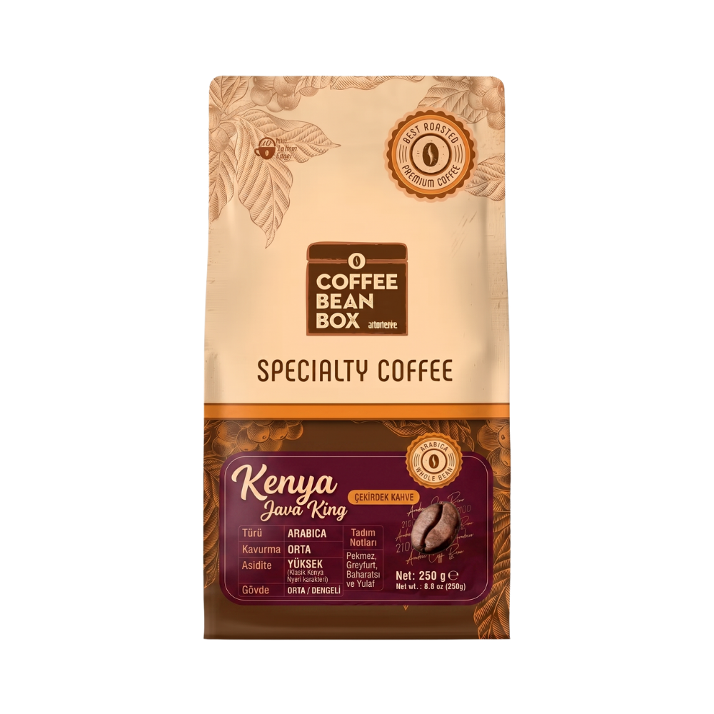 CoffeeBeanBox Kenya Java King Nyeri AB Kavrulmuş Çekirdek Kahve 250 gr