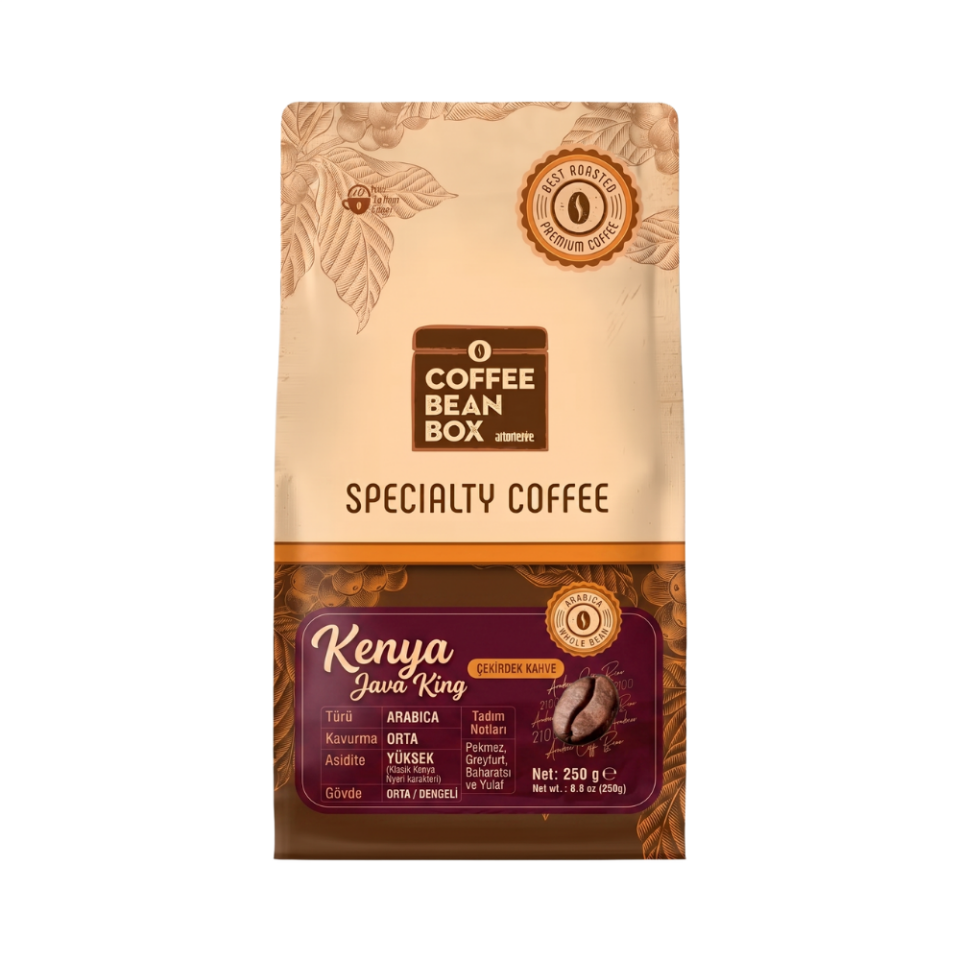 CoffeeBeanBox Kenya Java King Nyeri AB Kavrulmuş Çekirdek Kahve 250 gr