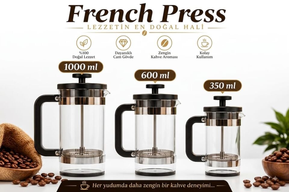 Porsima Smartpan BV008 350 ml Cam French Press