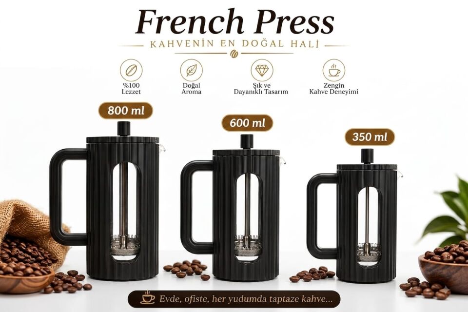 Porsima Smartpan BV093 350 ml Cam French Press