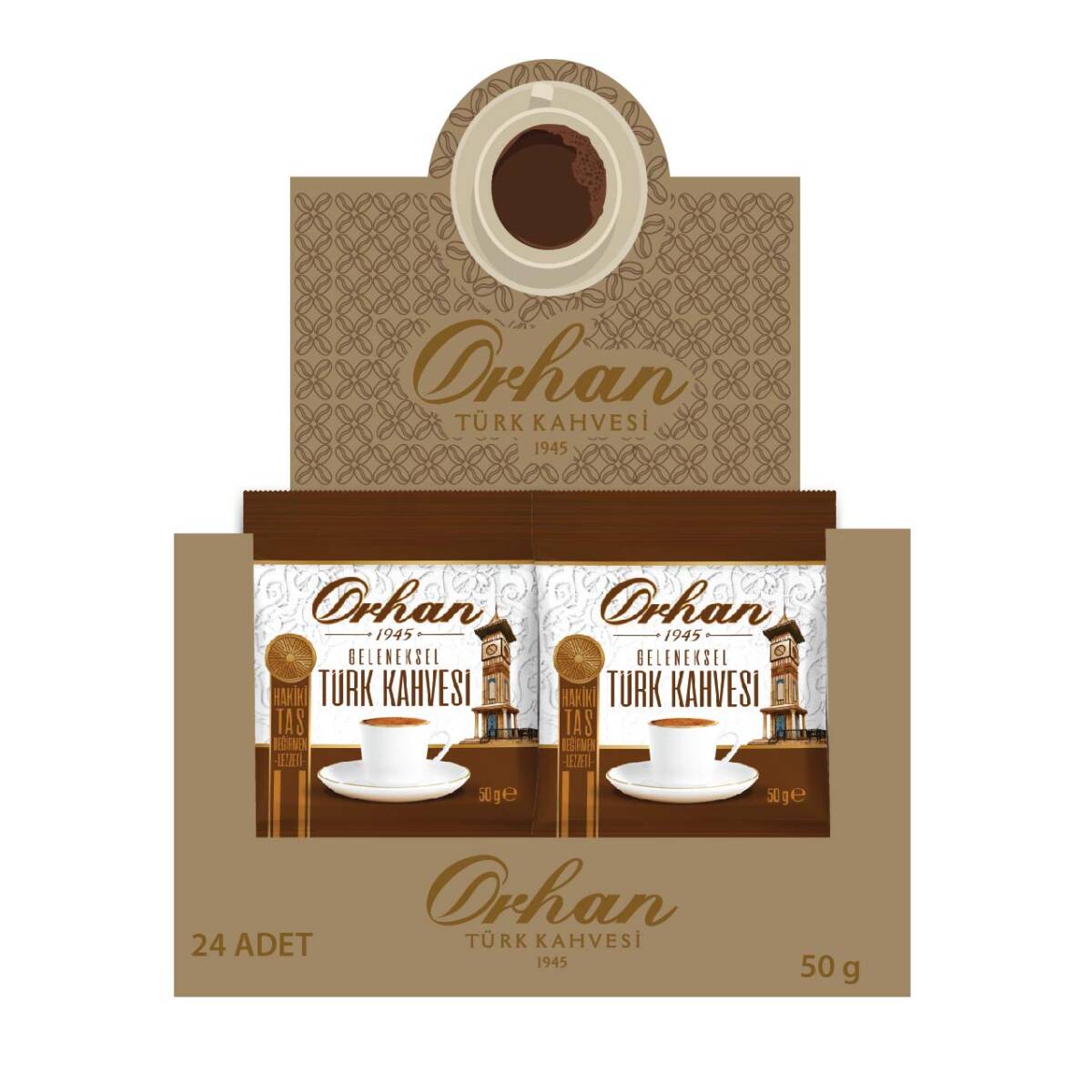 Orhan Öğütülmüş Türk Kahvesi 24x50 g - 1
